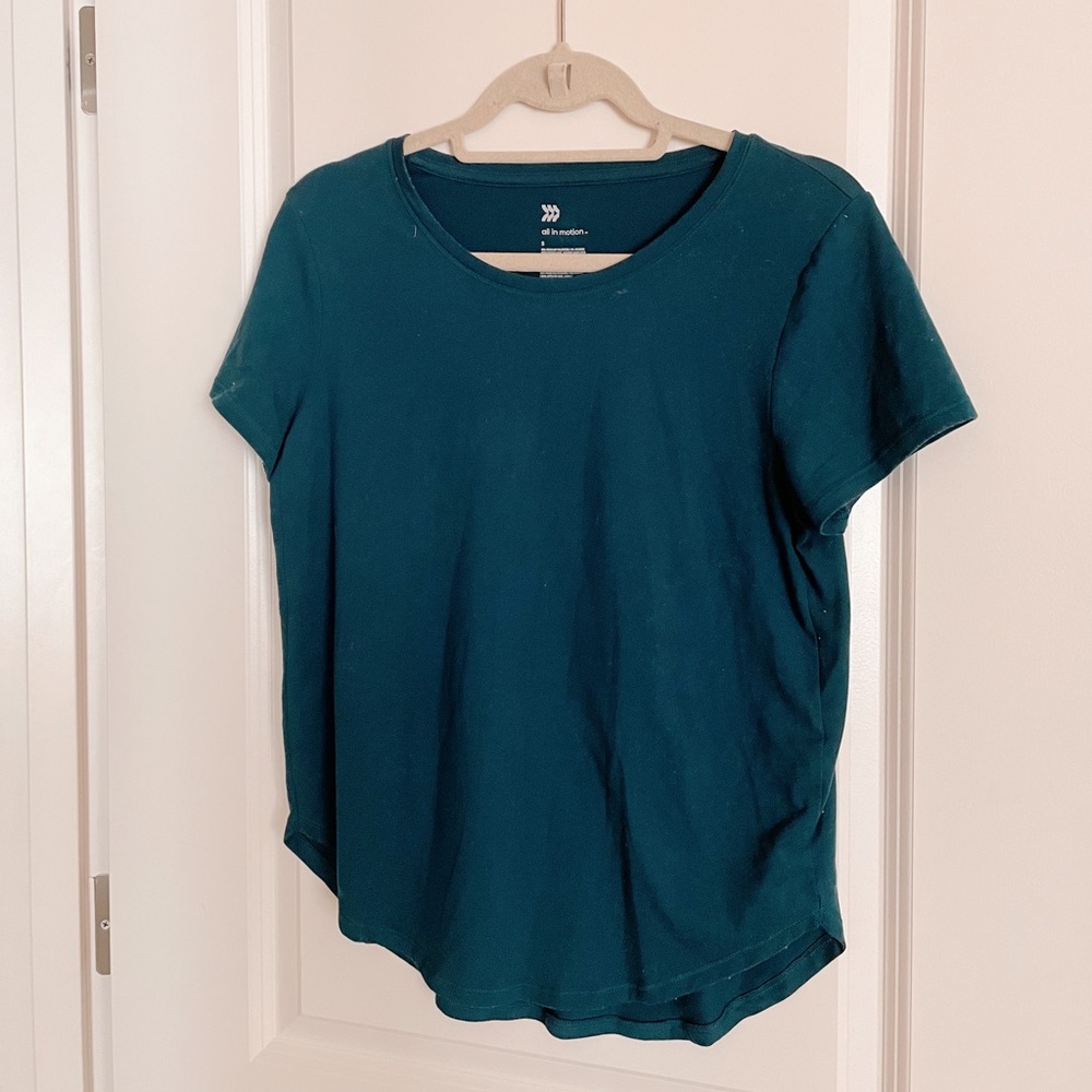 All in Motion teal workout tee